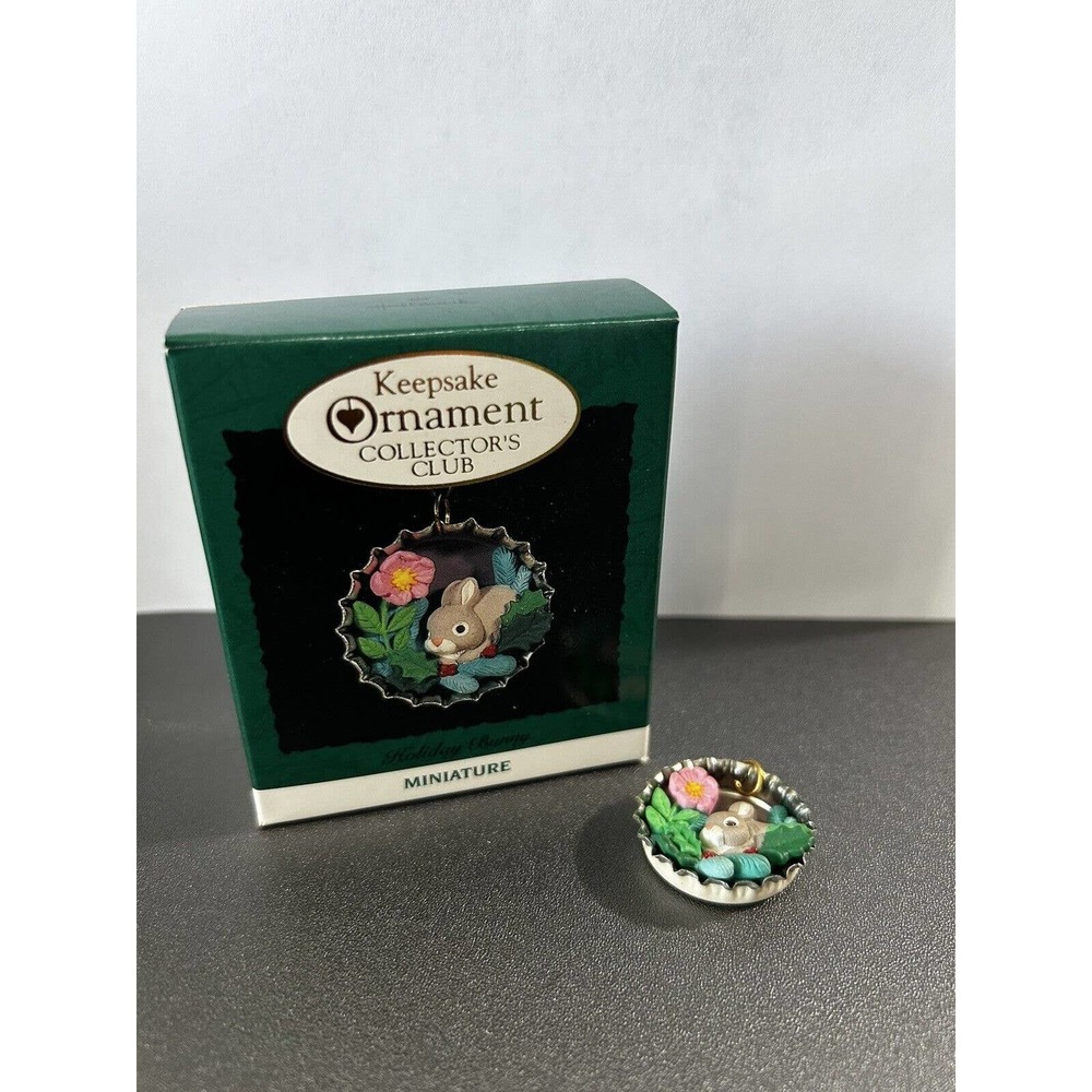 Hallmark Keepsake Miniature Ornament Collectors Club "Holiday Bunny" 1994